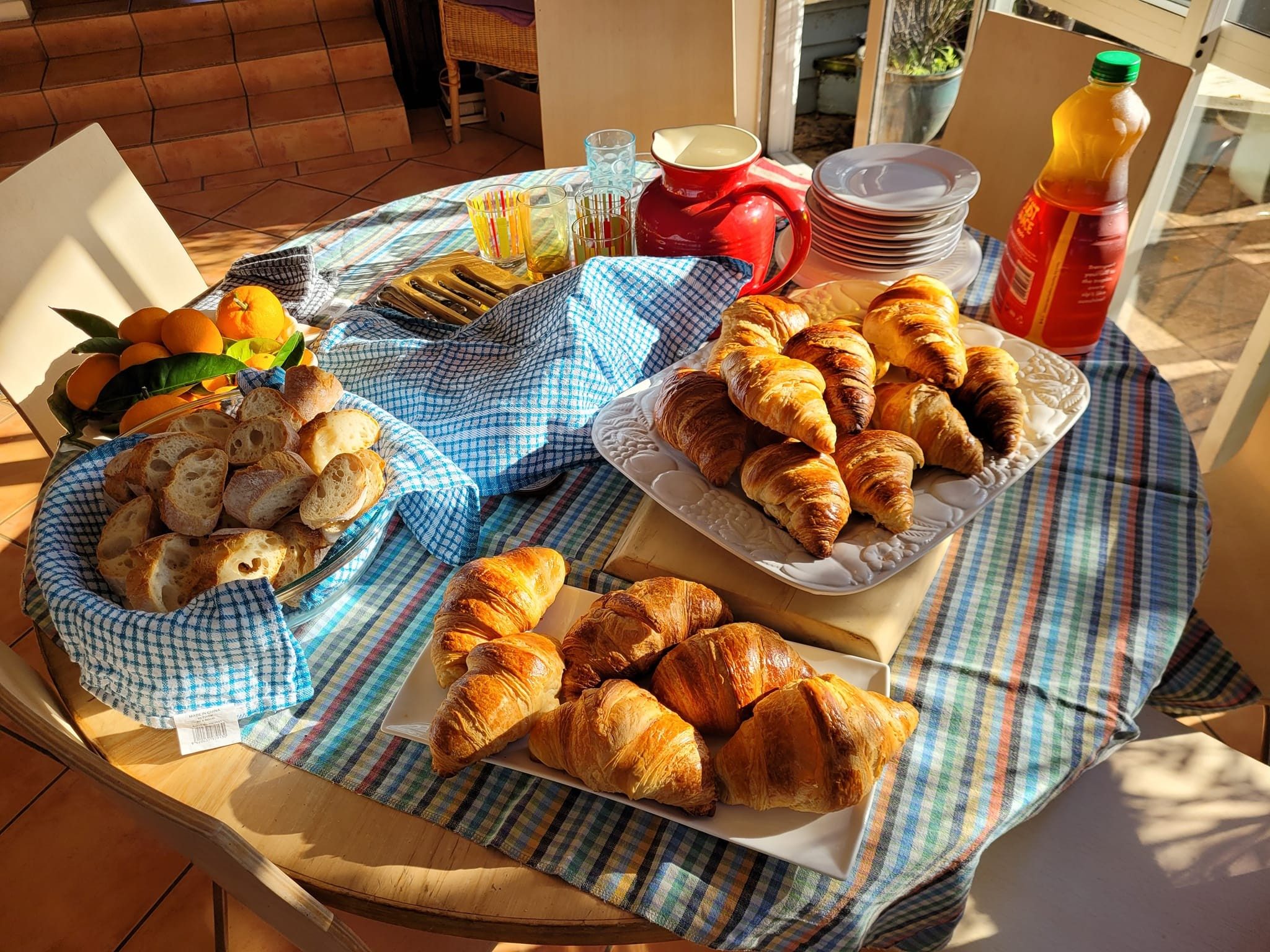 French breakfast in the garden